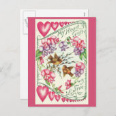 Tortelduifjes  Valentijnsdag Briefkaart (Voorkant / Achterkant)