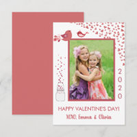 Tortelduifjes Valentijnsdag Hart Fotokaart