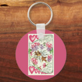 Tortelduifjes Valentijnsdag Sleutelhanger (Voorkant)