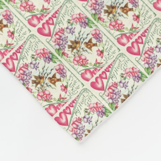 Tortelduifjes Valentijnsdag Vloot Fleece Deken (Hoek)