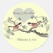  Tortelduifjes van Chickadee Wedding Stickers (Voorkant)