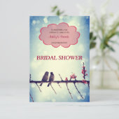 Tortelduifjes verhaal 2 Bridal Shower Uitnodiging (Staand voorkant)