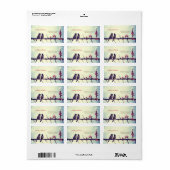 Tortelduifjes verhaal etiket (Full Sheet)