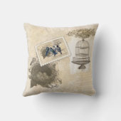  Tortelduifjes Vogelkooi Verzending Gepersonalisee Kussen (Achterkant)