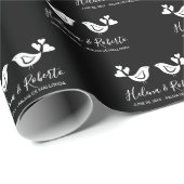 Tortelduifjes Weddenschap Gift Custom Bride and Gr Cadeaupapier (Rol Hoek)
