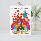 Tortelduifjes Weddenschap Kaart (Staand voorkant)