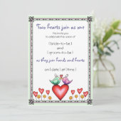 Tortelduifjes Weddenschap Kaart (Staand voorkant)