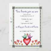 Tortelduifjes Weddenschap Kaart (Voorkant / Achterkant)