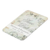 Tortelduifjes Weddenschap Save the Date Magnet Magneet (Linkerzijde)