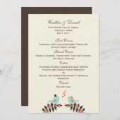 Tortelduifjes Weddenschapskaart Menu (Voorkant / Achterkant)