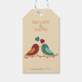 Tortelduifjes Wedding Cadeaulabel (Voorkant)