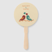 Tortelduifjes Wedding Handwaaier (Achterkant)