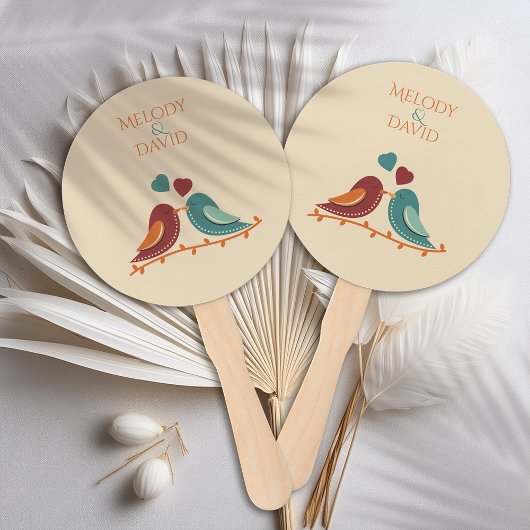 Tortelduifjes Wedding Handwaaier