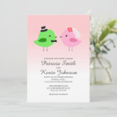 Tortelduifjes Wedding Kaart (Staand voorkant)