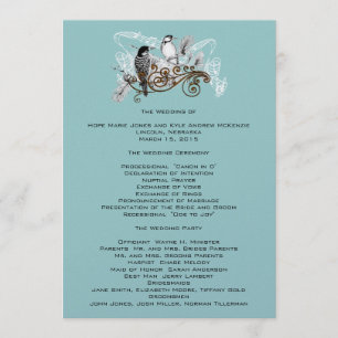  Tortelduifjes Wedding Program White Notes Programma