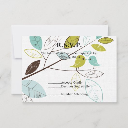 Tortelduifjes Wedding RSVP (Voorkant)