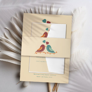 Tortelduifjes Wedding Uitnodigingen Wikkel
