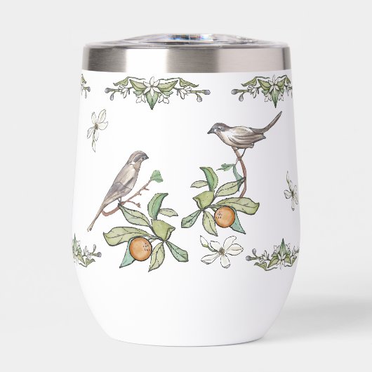 Tortelduifjes Wine Tumbler (Voorkant)