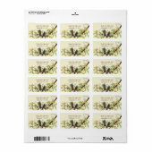 Tortelduifjes Yellow BLOOMING Tree Branch Etiket (Full Sheet)