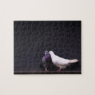 Tortelduifjes zoenen legpuzzel