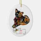 Tortie Cat Tortoiseshel Ornament (Rechts)