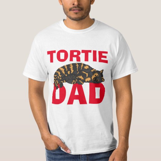 TORTIE CHAT DAD Tortoiseshell T-Shirts Chat (Devant)