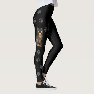 Tortie Point Perzische Mopshond Cute Cartoon Kat & Leggings