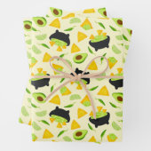Tortilla Chips en Guacamole Pattern Inpakpapier Vel (In situ)