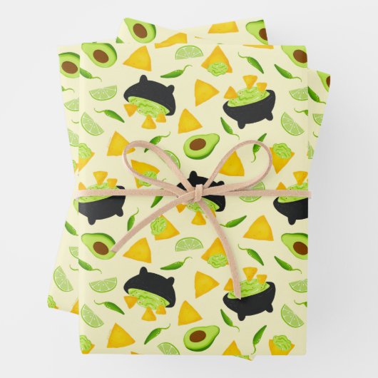 Tortilla Chips en Guacamole Pattern Inpakpapier Vel (In situ)