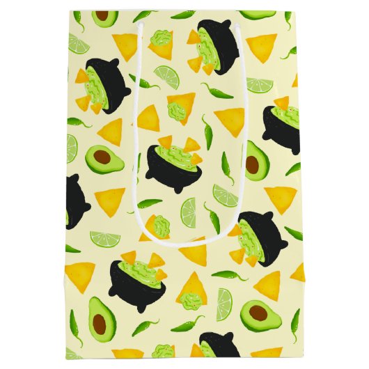 Tortilla Chips en Guacamole Pattern Medium Cadeauzakje (Achterkant)