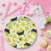 Tortilla Chips en Guacamole Pattern Papieren Bordje (Feest)