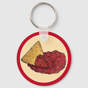 Tortilla Chips en Tomato Salsa Snack Food Foodie Sleutelhanger