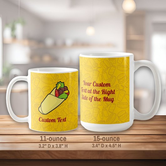 Tortilla Sandwich Envelopper café Mug