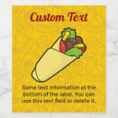 Tortilla Sandwich Wijnlabel Wijn Etiket (Enkel label)