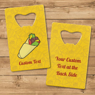 Tortilla Sandwich Wrap Credit Card Flesopener Kredietkaart Flessenopener
