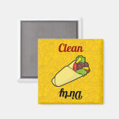 Tortilla Sandwich Wrap Dishwasher Magnet Magneet (Voorkant / Achterkant)
