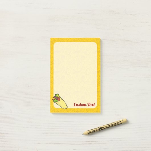 Tortilla Sandwich Wrap Post-it® Notes (Op bureau)