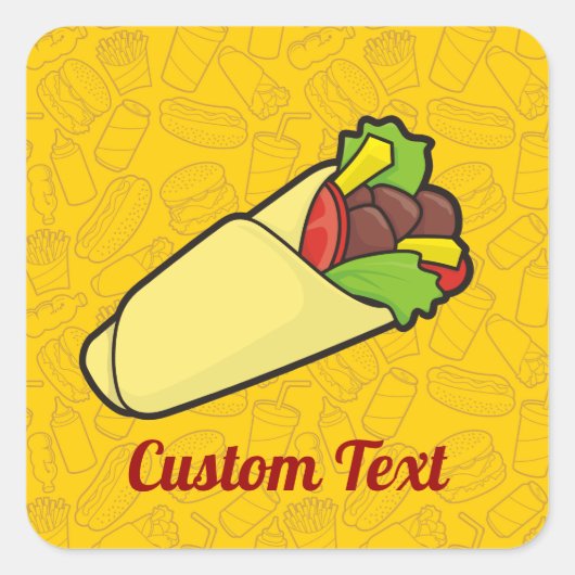 Tortilla Sandwich Wrap Sticker (Voorkant)