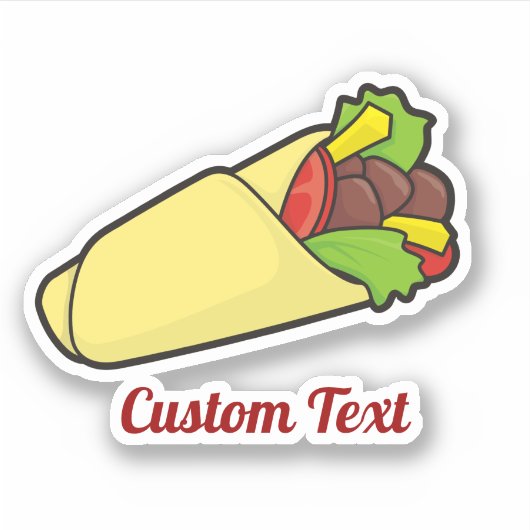 Tortilla Sandwich Wrap Sticker (Voorkant)