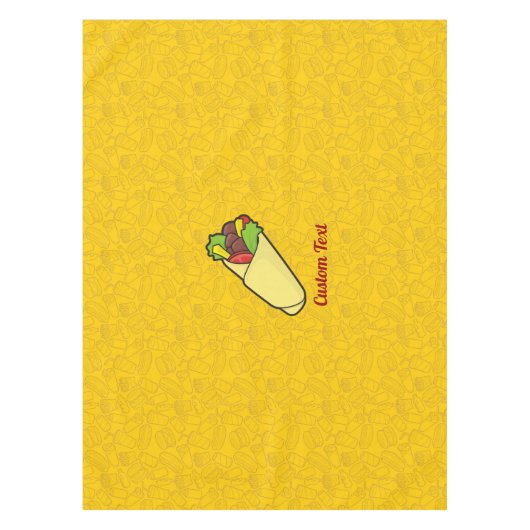 Tortilla Sandwich Wrap Tafelkleed (Voorkant)