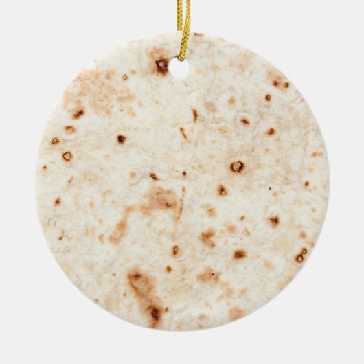 Tortilla Shell kerstversier Keramisch Ornament (Voorkant)