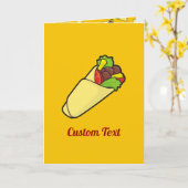 Tortilla Wrap Kaart (Gele Bloem)