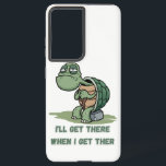 Tortoise cartoon tshirt<br><div class="desc">A chill tortoise with a wise motto: "I'll Get There When I Get There." A reminder to take life at your own pace—slow, steady, and stress-free.</div>