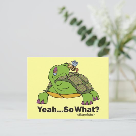 Tortoise en Bee Briefkaart (Staand voorkant)