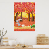 Tortoise en hazen 1 — Afdruk poster (Keuken)