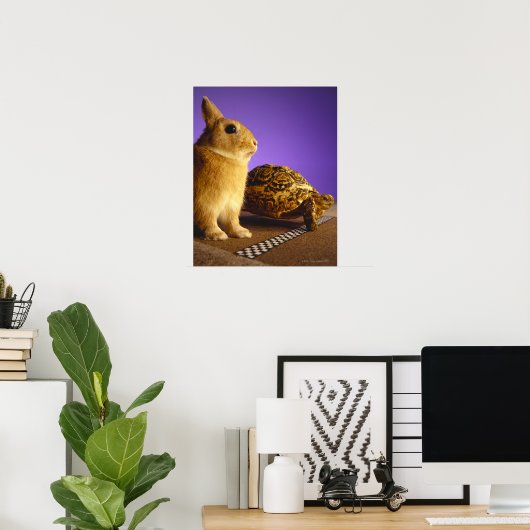 Tortoise en hazen poster (Thuiskantoor)
