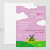 Tortoise en vogelgriep - Kinderuitnodigingen tot 5 Kaart (Voorkant / Achterkant)