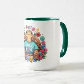 Tortoise Étaler l'amour | Mug (Devant droit)