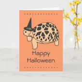 Tortoise Heks Halloween Kaart (sterschildpad 2) (Gele Bloem)