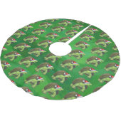 Tortoise in Santa Hat op groen Kerstboom Rok (Gekanteld)